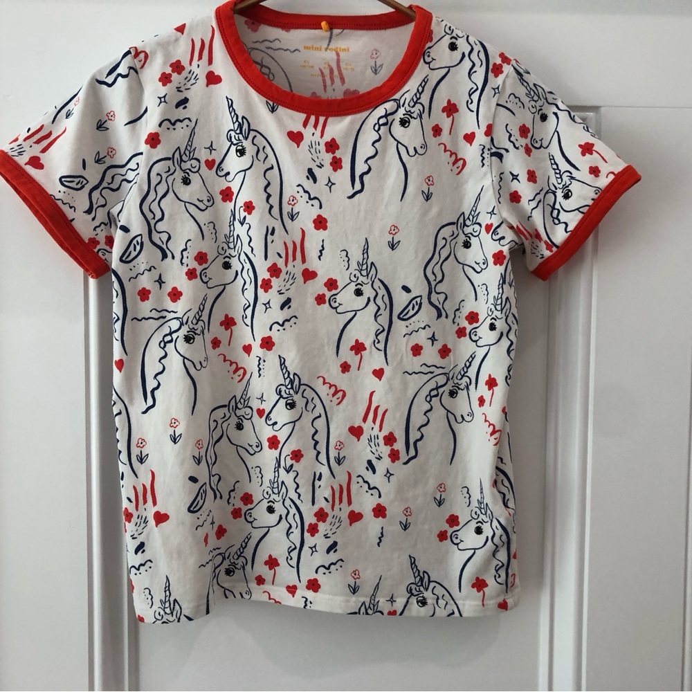 Mini Rodini unicorns tee 140/146